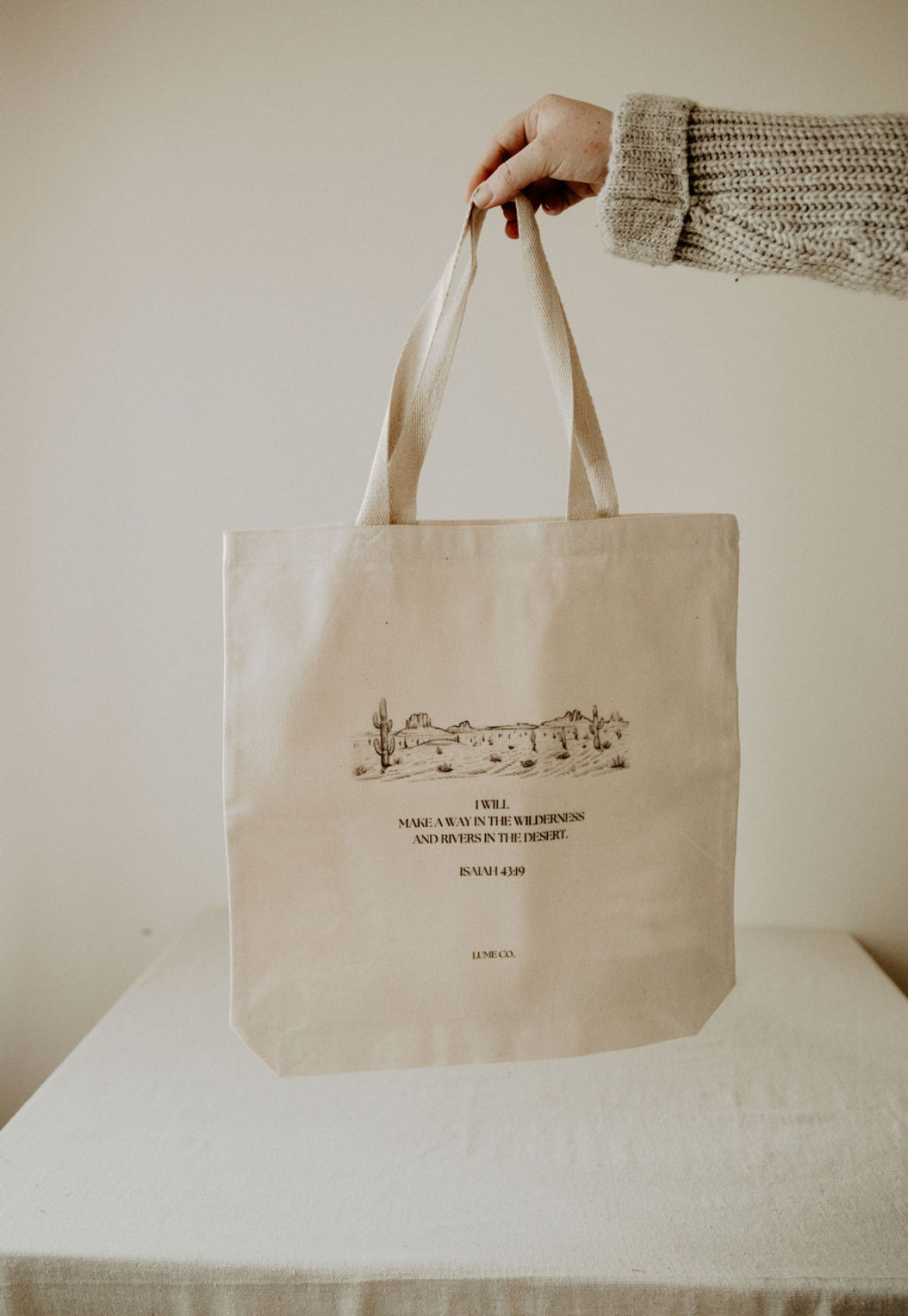 ISAIAH 43:19 CANVAS TOTE